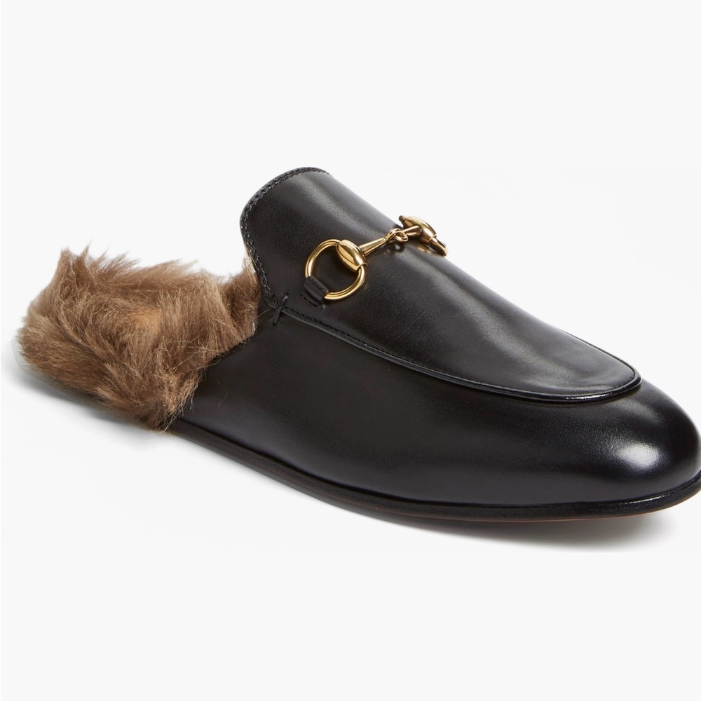 Gucci Princeton Loafer Mules with fur